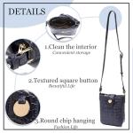 Crocodile Embossed Small Crossbody Bag for Women