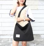 Covelin Women's Retro Black Canvas Hobo Bag