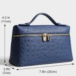 Rejolly Navy Blue Leather Crossbody Bag