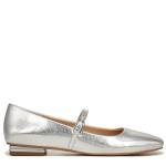 Franco Sarto Silver Metallic Mary Jane Flats 7.5