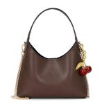 Trendy Cherry Faux Leather Hobo Bag