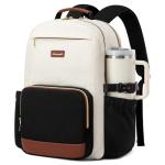 Stylish Waterproof Backpack for Women – Beige-Black-Brown