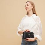 Trendy Black Leather Crossbody Bag for Women