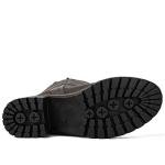 Globalwin Women's Grey Lace-Up Knee High Boots