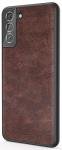 Slim Vintage Leather Galaxy S21 Case in Dark Brown