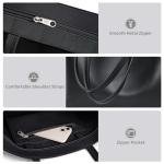 KALIDI Black Faux Leather Tote Bag for Women