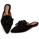 Stylish Black Pointed Toe Mules for Women