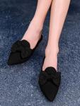 Stylish Black Pointed Toe Mules for Women