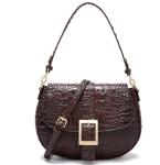 Luxury Crocodile Pattern Leather Crossbody Bag