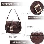 Luxury Crocodile Pattern Leather Crossbody Bag