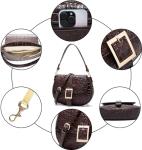 Luxury Crocodile Pattern Leather Crossbody Bag