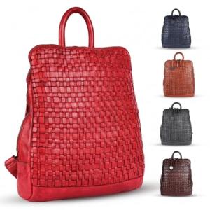 VILENCA HOLLAND Red Leather Backpack for Everyone