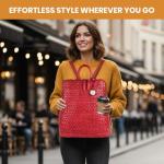 VILENCA HOLLAND Red Leather Backpack for Everyone