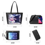 Chic 4-Piece Women's Leather Tote & Shoulder Bag Set