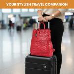 VILENCA HOLLAND Red Leather Backpack for Everyone