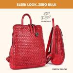 VILENCA HOLLAND Red Leather Backpack for Everyone