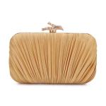 Freie Liebe Clutch Purses for Women Evening Bag Pleated Clutch Bag with Chain for Wedding Party