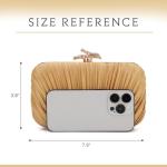 Freie Liebe Clutch Purses for Women Evening Bag Pleated Clutch Bag with Chain for Wedding Party