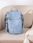 Telena Backpack Purse for Women, PU Leather Anti Theft Travel Purse Shoulder Bags with Tassel