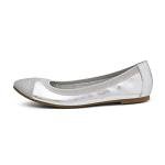 DREAM PAIRS Women's Sole-Flex Ballerina Walking Flats Shoes,Size 8,Silver,Sole-Flex