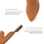 MUSSHOE All-Season Women's Mules：Pointed Toe Backless Loafers：Slip-on Dressy Comfortable Casual Office Business Flat Shoes for Working Women Aged 25-45,Brown Suede 7.5