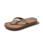 Reef Star Cushion Womens Flip Flop, Soft Cushion Footbed, Arch Support, Almond, 9