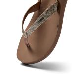 Reef Star Cushion Womens Flip Flop, Soft Cushion Footbed, Arch Support, Almond, 9