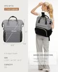 LOVEVOOK Laptop Backpack for Women Fashion Business Computer Backpacks Travel Bags Purse Doctor Nurse Work Backpack with USB Port, Fits 17-Inch Laptop Grey Black