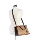GUESS Sestri Luxury Satchel, Latte Logo/Brown