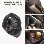 BOSTANTEN Shoulder Bag for Women Trendy Summer Hobo Handbag Purse Top-handlde Tote Bag, Black