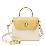 Scarleton Mini Gold Top Handle Satchel, Crossbody Shoulder Bag, H20840602 - White/Yellow