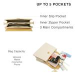 Scarleton Mini Gold Top Handle Satchel, Crossbody Shoulder Bag, H20840602 - White/Yellow