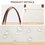 KALIDI Tote Bag for Women Nylon Top-Handle Purse,Shoulder Hobo handBag with Zipper Leisure Foldable Weekend Beige