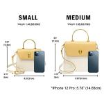 Scarleton Mini Gold Top Handle Satchel, Crossbody Shoulder Bag, H20840602 - White/Yellow