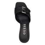 Guess Women's Dista Heeled Sandal, Black Patent 002, 8