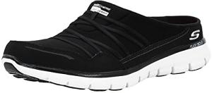 Skechers Sport Women's Air Streamer Slip-On Mule, Black/White, 8.5 M US