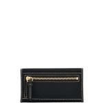 Dooney & Bourke Women's Continental Clutch in Pebble Grain Leather, Trifold Wallet with Multiple Card Holder, Black