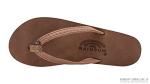 Rainbow Sandals Womens Luxury Leather - Double Layer Arch Support with 1/2" Narrow Straps, Nogales Wood, Womens size L / 7.5-8.5