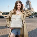 Convertible PU Leather Backpack Purse Set for Women