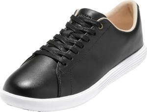 Cole Haan Womens Grand Crosscourt II Black Leather/White 8 B - Medium
