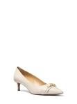 Michael Kors Women's Mandy Flex Kitten Pump, Light Cream, 8.5