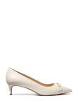 Michael Kors Women's Mandy Flex Kitten Pump, Light Cream, 8.5