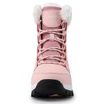 COOJOY Womens Winter Snow Boots Waterproof Shoes Tennis Walking Comfortable Hiking Booties Furry Mid Calf Warm Lightweight Pink,US9 EU41