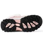 COOJOY Womens Winter Snow Boots Waterproof Shoes Tennis Walking Comfortable Hiking Booties Furry Mid Calf Warm Lightweight Pink,US9 EU41