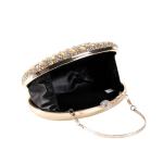 Beaguful Women's Evening Bags Sparkly Rhinestone Clutch Purses Luxury Handbags Oval Champagne