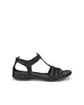 Ecco Womens Flash T-Strap Gladiator Sandal, Black, 38 EU/7-7.5 M US