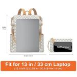 Convertible PU Leather Backpack Purse Set for Women