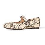 Amazon Essentials Women's Mary Jane Ballet Flat, Snake Faux Leather, 8
