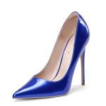 Elisabet Tang Women Pumps, Pointed Toe High Heel 4.7 inch/12cm Party Stiletto Heels Shoes Royal Blue 8