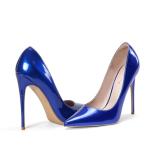 Elisabet Tang Women Pumps, Pointed Toe High Heel 4.7 inch/12cm Party Stiletto Heels Shoes Royal Blue 8